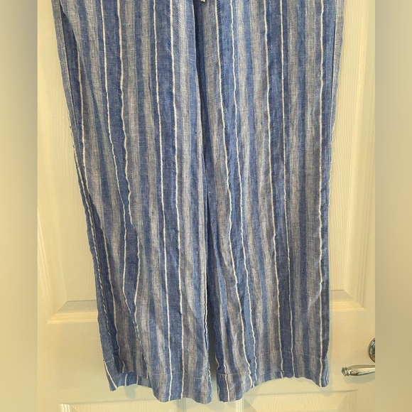 Tommy Bahama Linen Blue Striped Pants size XS - Picture 4 of 15